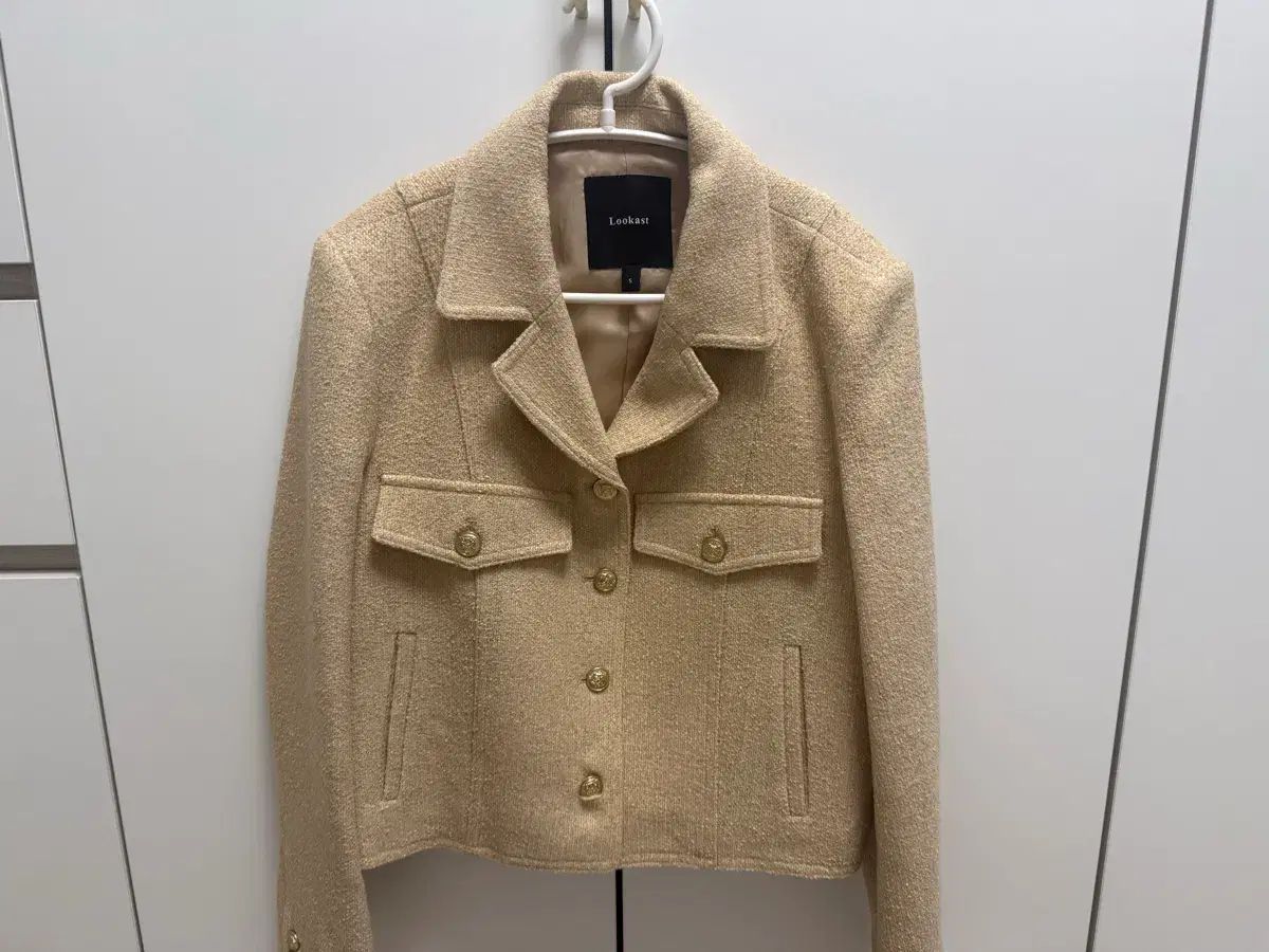 LOOKAST ツイード ジャケット ベージュ S