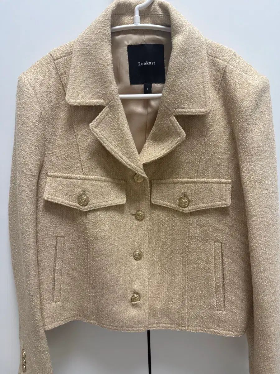 LOOKAST ツイード ジャケット ベージュ S