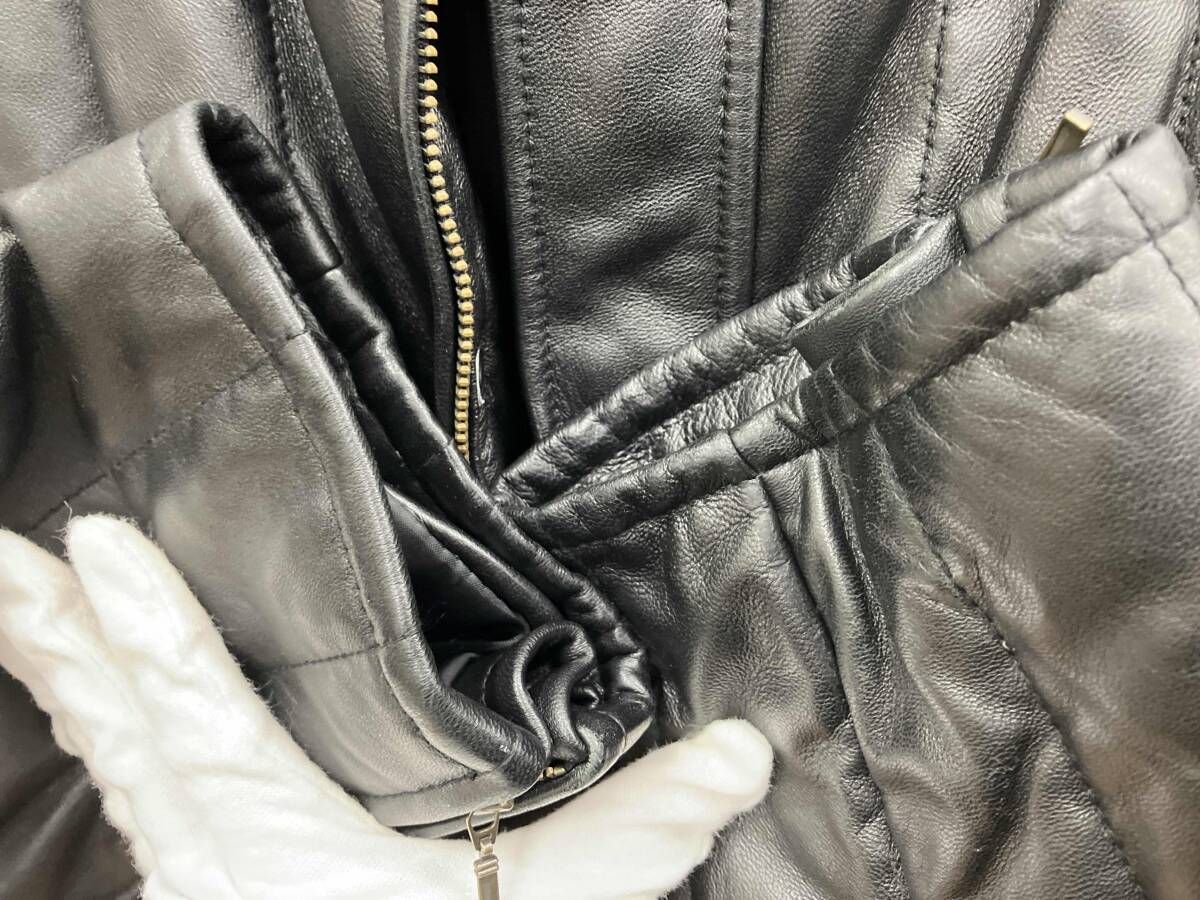 COMME CA DU MODE 小売 MEN コムサデモード レザー ダウンジャケット 羊革