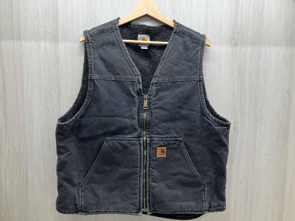 冬 Carhartt カーハート ベスト V 26 BLK 裏ボア L グレー