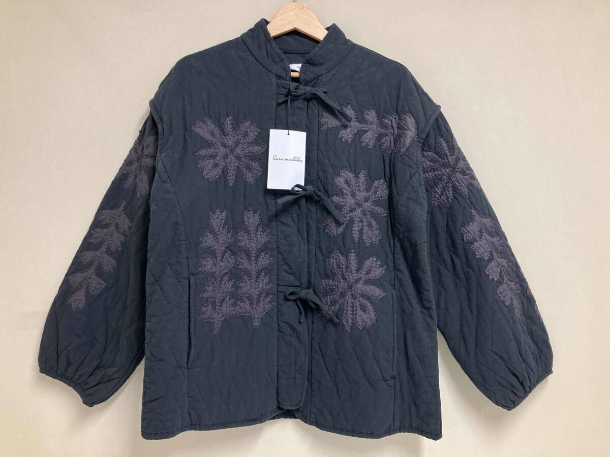 Sara mallika サラマリカ COTTON FLOWER JK パッチワークジャケット ブラック