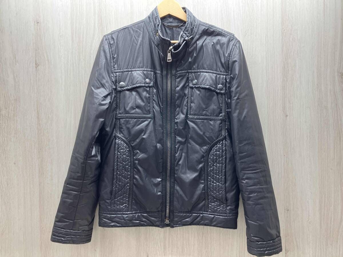 DOLCE GABBANA ドルチェアンドガッバーナ G 9518 T ライダース風中綿ジャケット ポリエステル ゴートスキン ジップアップ イタリア製 46