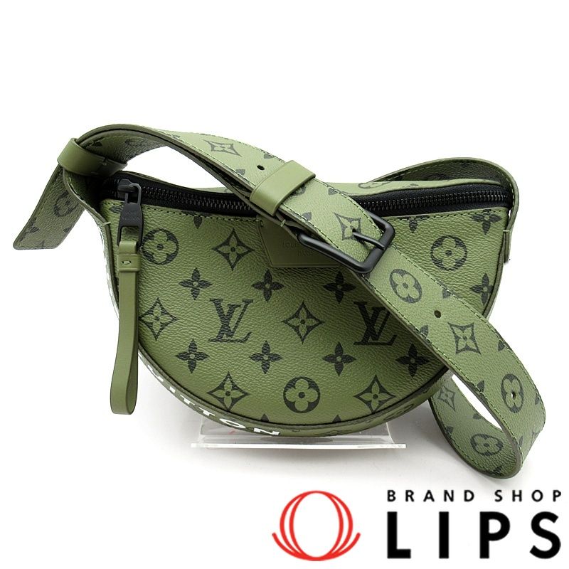 ルイ ヴィトン LVムーン クロスボディ M 23838 モノグラムトーン メンズ ボディバッグ カーキ