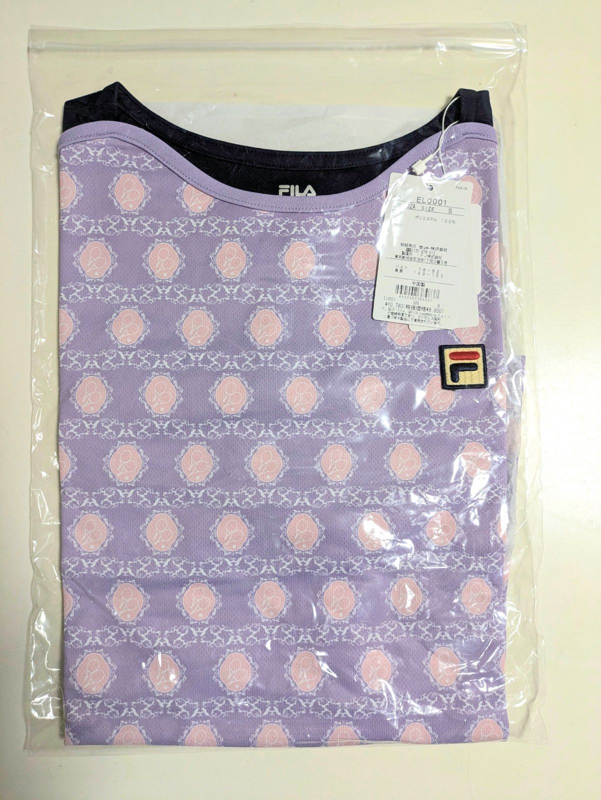 FILA フィラ テニス ウェア シャツ スコート 上下2点セット Sサイズ 紫ピンク青