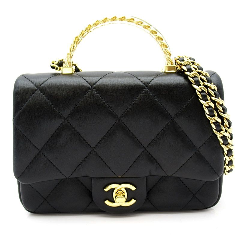 シャネル トップハンドル チェーンショルダーバッグ AS4848 キャビア