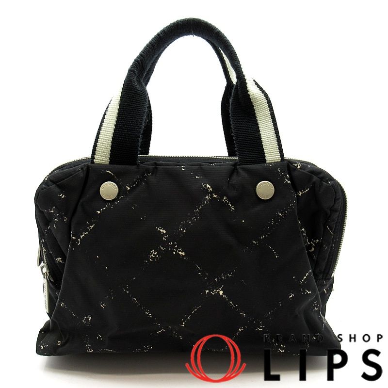 プラダ ウーヴェルチュール トートバッグ 2way レザー×キャンバス 黒