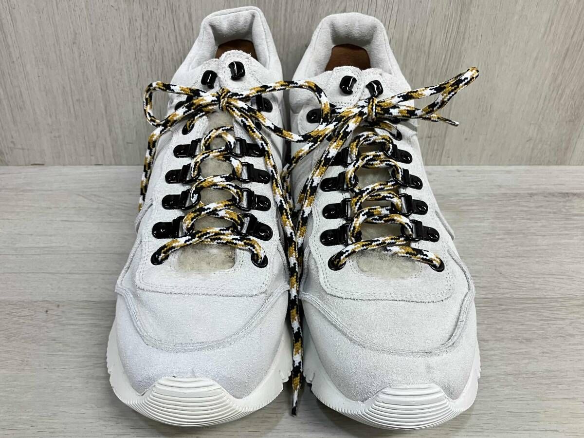 BUTTERO B 8514 CARRERA 本革 レザー スニーカー ブッテロ カレラ ボア シューズ 靴 替え紐付き ホワイト 40 約25 cm