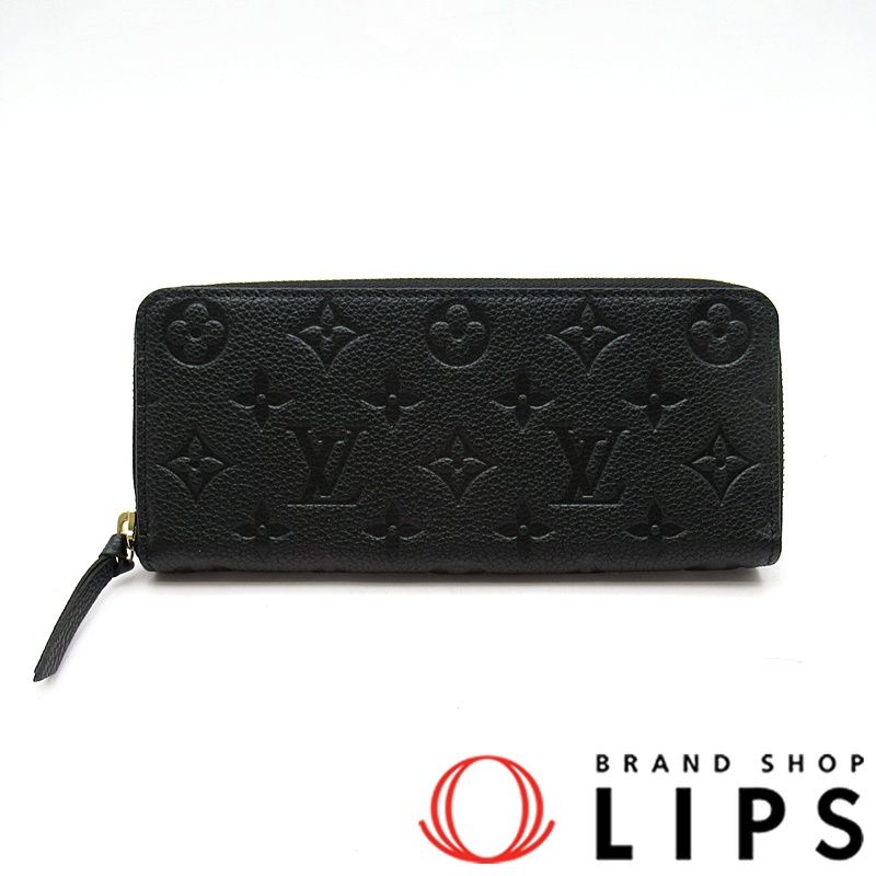 ルイ ヴィトン ポルトフォイユ クレマンス M 60171 モノグラムアンプラント レディース ノワール