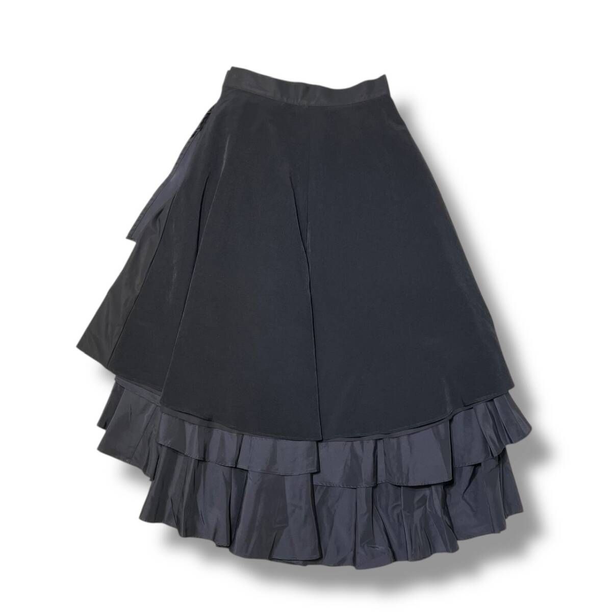 25 ss Yohji Yamamoto FEMME COLECTIONS TA PE CREPE DE CHINE ROUNDED LONG SKIRT レイヤードスカート ヨウジヤマモトファム ズ