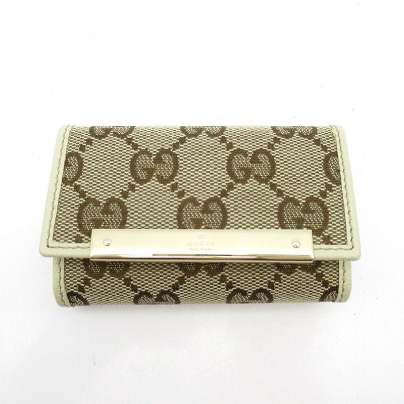 グッチ キーケース6 127048 GGキャンバス レディース ベージュ