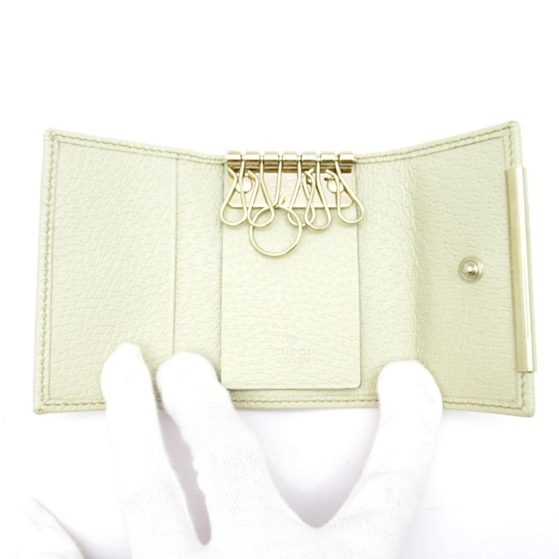 GUCCI ケース ベージュ キャンバス グッチ キーケース6 127048 GGキャンバス レディース ベージュ 【未