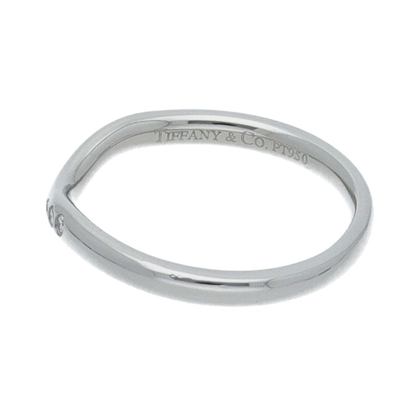  ティファニー カーブドバンド9 Pダイヤリング 10 Pt 950 レディース その他 アクセサリー