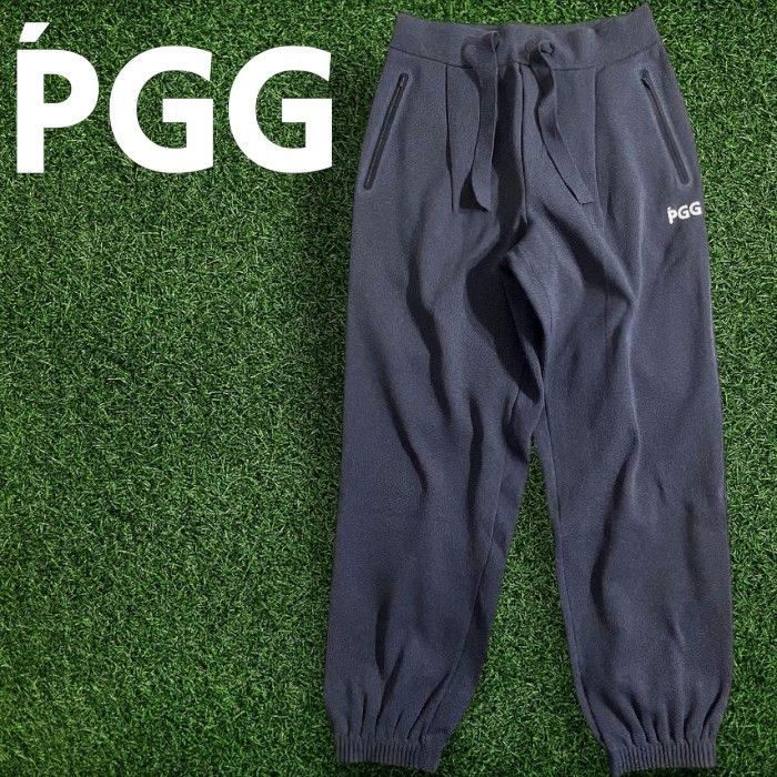 PGG by PEARLY GATES ピージージー パーリーゲイツ ゴルフ ポリエステルヤーン メランジ調 ストレッチ ジョガーパンツ ニットパンツ イージーパンツ ゴルフウェア 268 2236917 定価3 3万 ネイビーグレー 036 51008 w 03