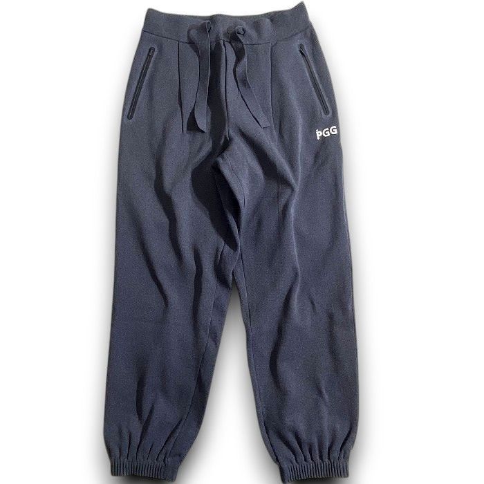 PGG by PEARLY GATES ピージージー パーリーゲイツ ゴルフ ポリエステルヤーン メランジ調 ストレッチ ジョガーパンツ ニットパンツ イージーパンツ ゴルフウェア 268 2236917 定価3 3万 ネイビーグレー 036 51008 w 03