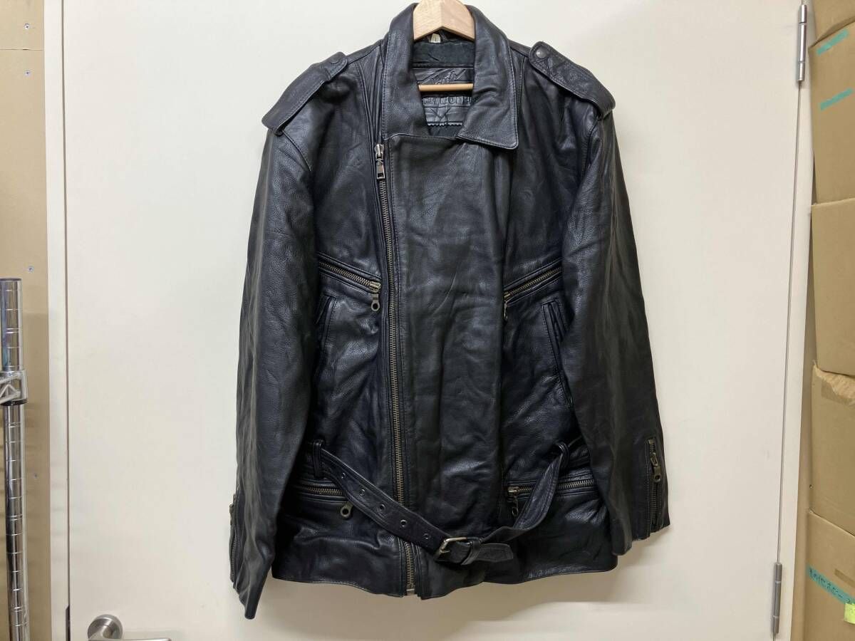 LEDER MODEN ダブルライダース レザーコートジップ交換品