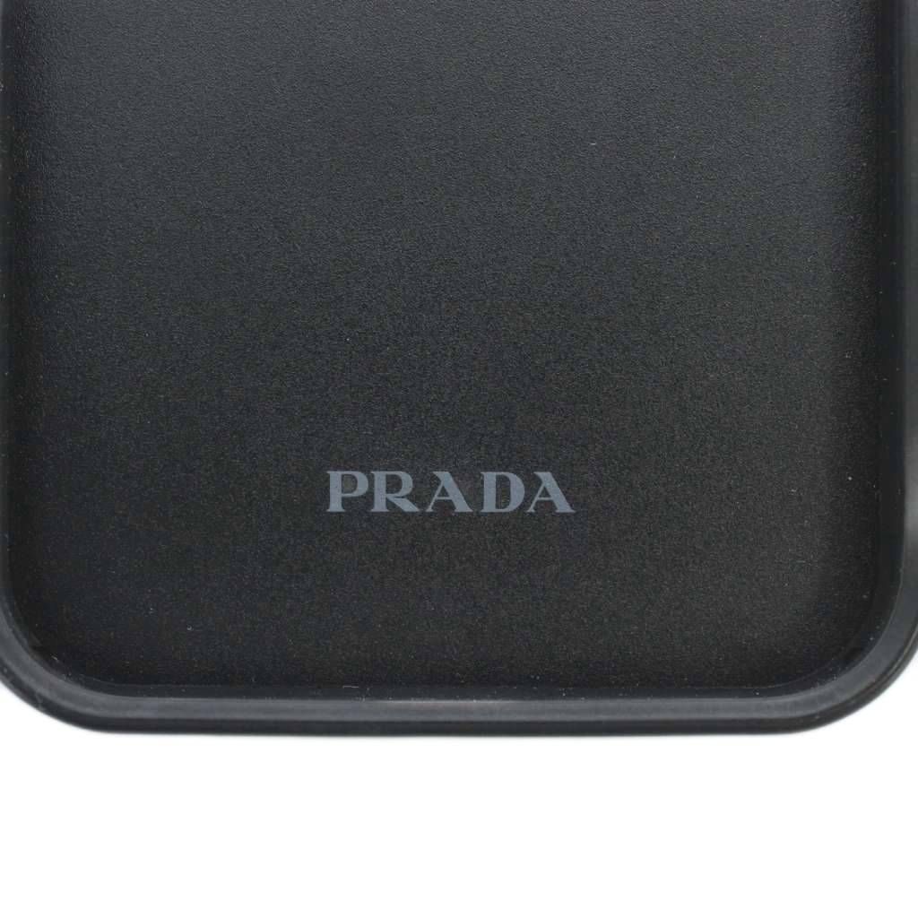  プラダ PRADA iPhone 14 Pro Max アイフォンケース スマホケース サフィアーノレザー 三角ロゴ 黒 ブラック XZ OH GY 18 その他 小物