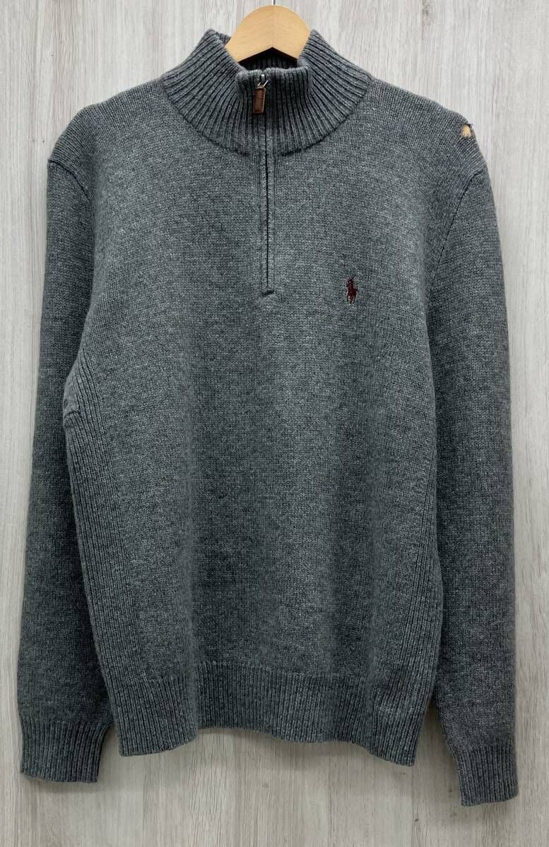 Polo Ralph Lauren High Neck Zip Up Knit grayポロ ラルフローレン