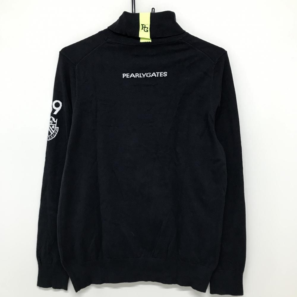 パーリーゲイツ タートルネックセーター ネイビー 袖ロゴ レディース 2