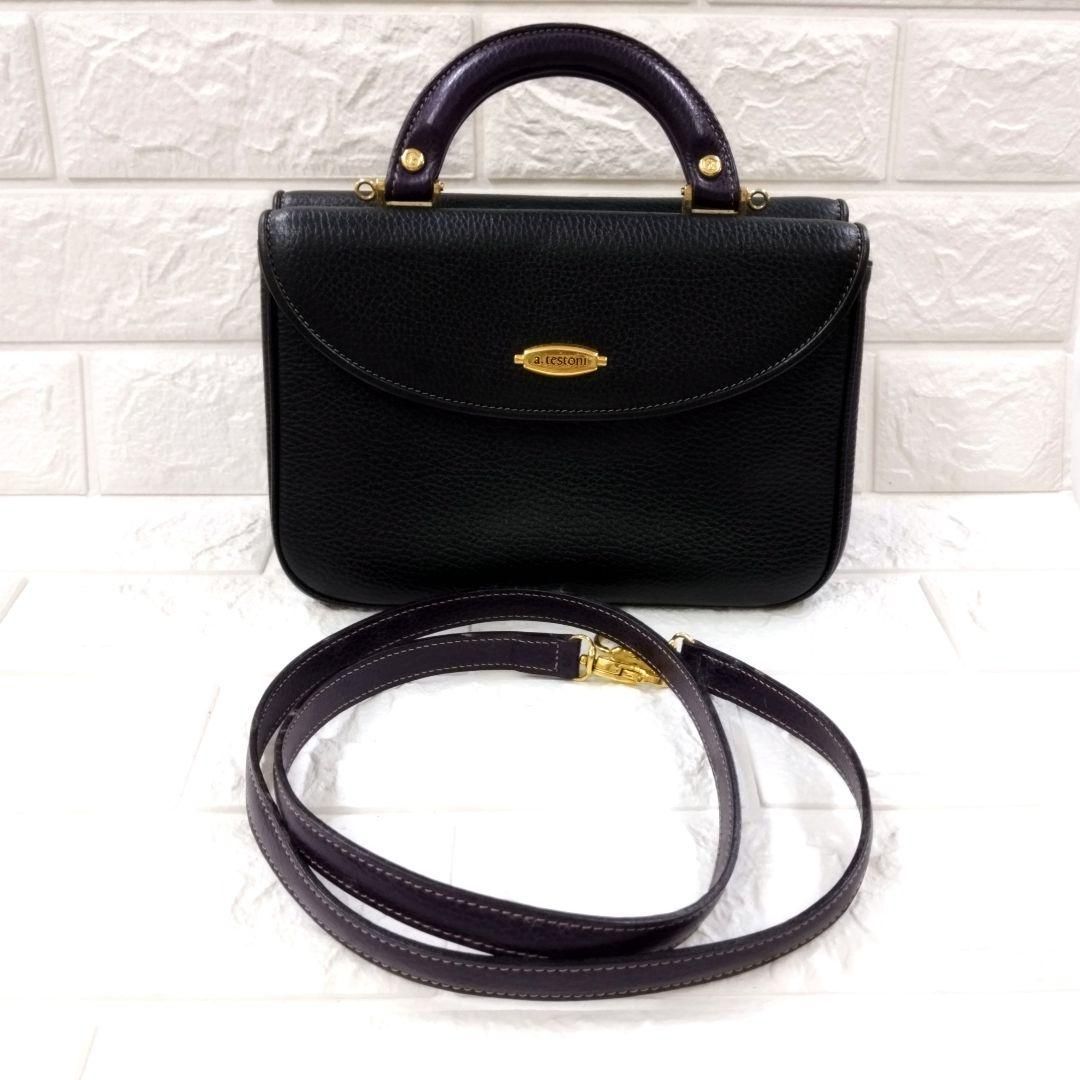 ア・テストーニ a.testoni 2way バッグ ショルダー イタリア - メルカリ