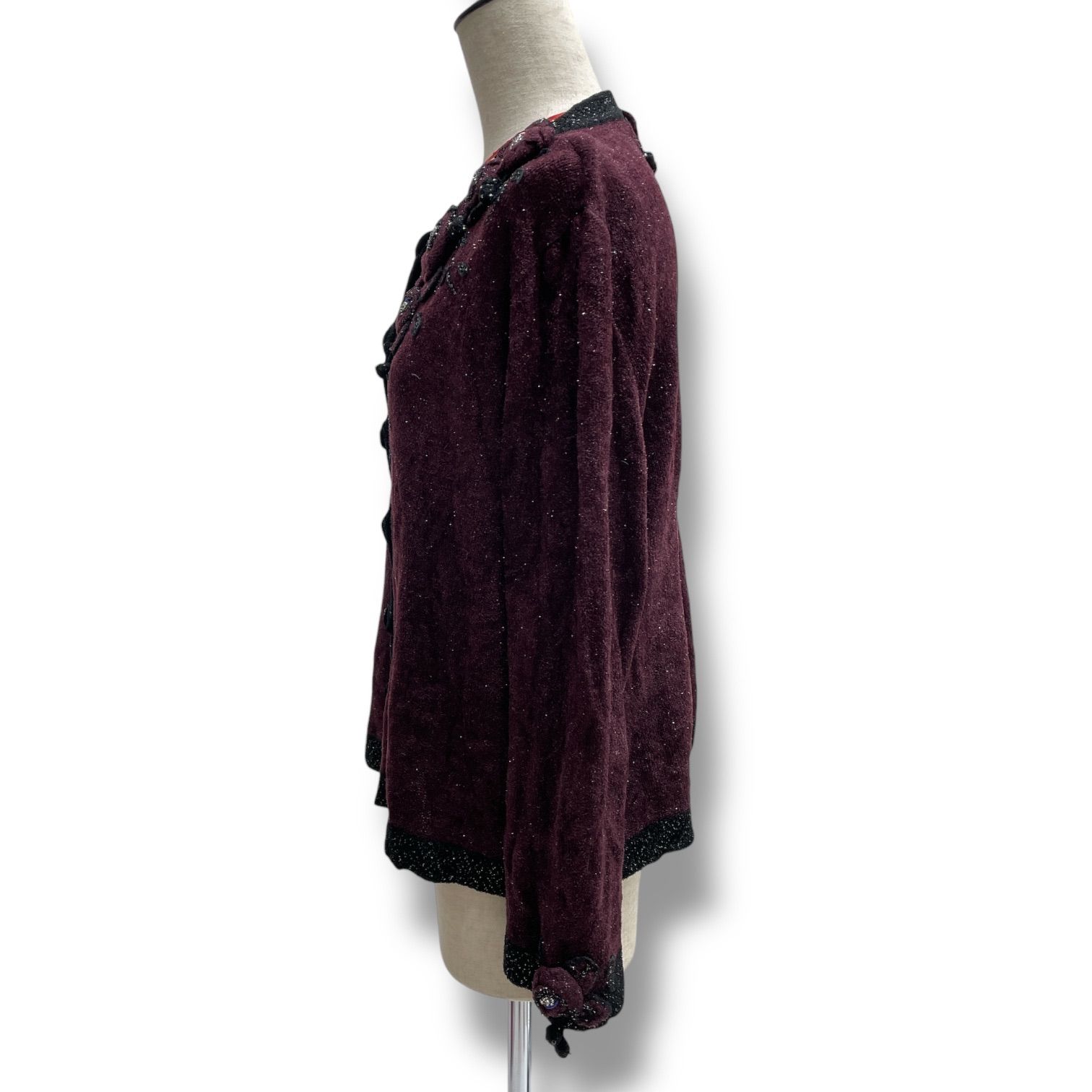 ATELIER SAGAN アトリエサガン 刺繍カーディガン ニットカーディガン