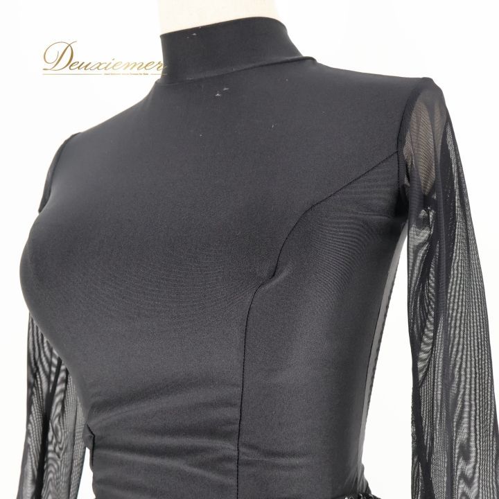 社交ダンスラテンドレス 黒とシルバー 社交ダンスラテンドレス 黒とシルバー ラテンドレス WL0085 ブラック