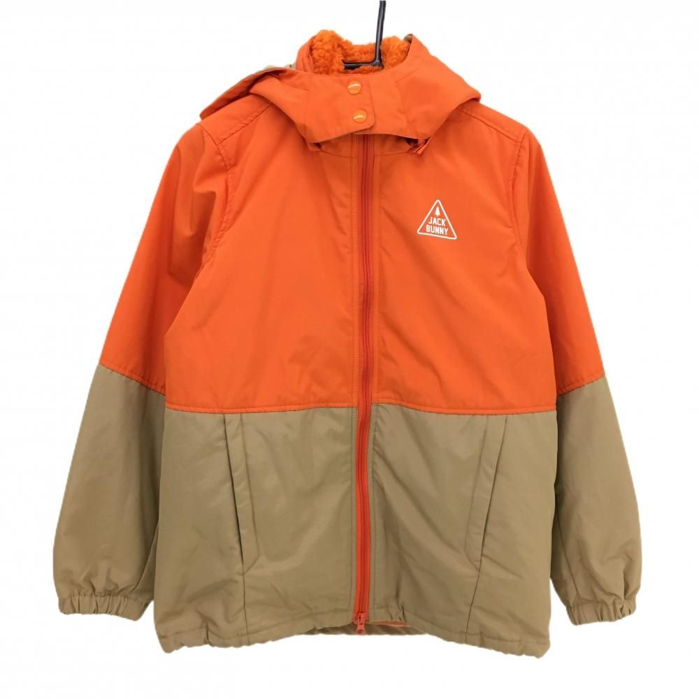 超 ジャックバニー ライナー付ジャケット オレンジ ベージュ フード着脱可 ボアベスト レディース M ゴルフウェア Jack Bunny