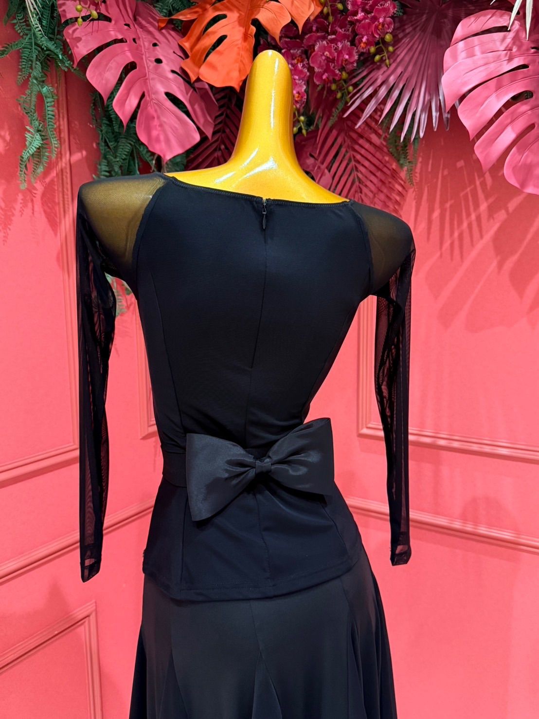 社交ダンス gentil ジャンティ ベルト 黒 ブラック リボン - メルカリ