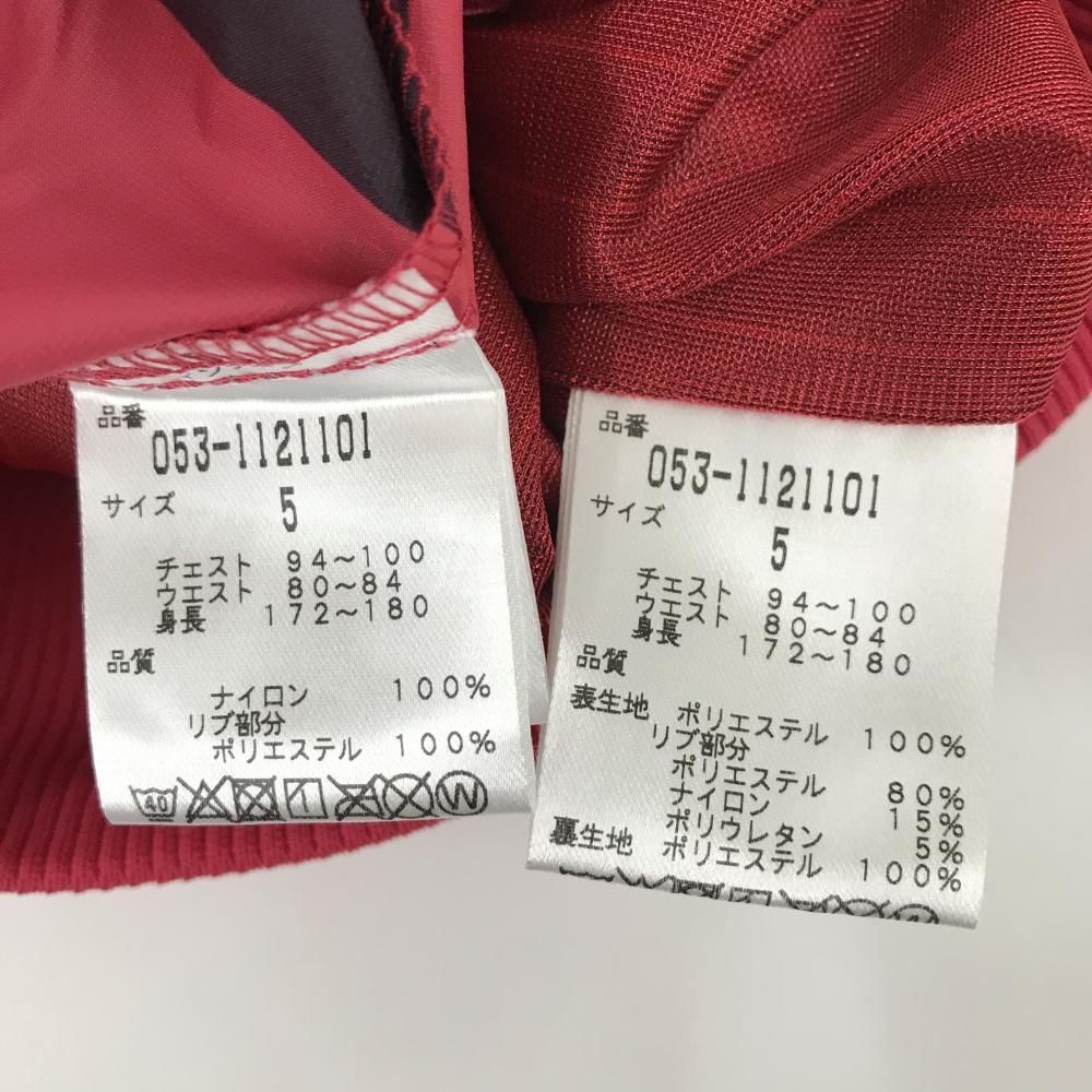 超美品】パーリーゲイツ ツインスニード レッド×黒 蓄熱裏地 地模様