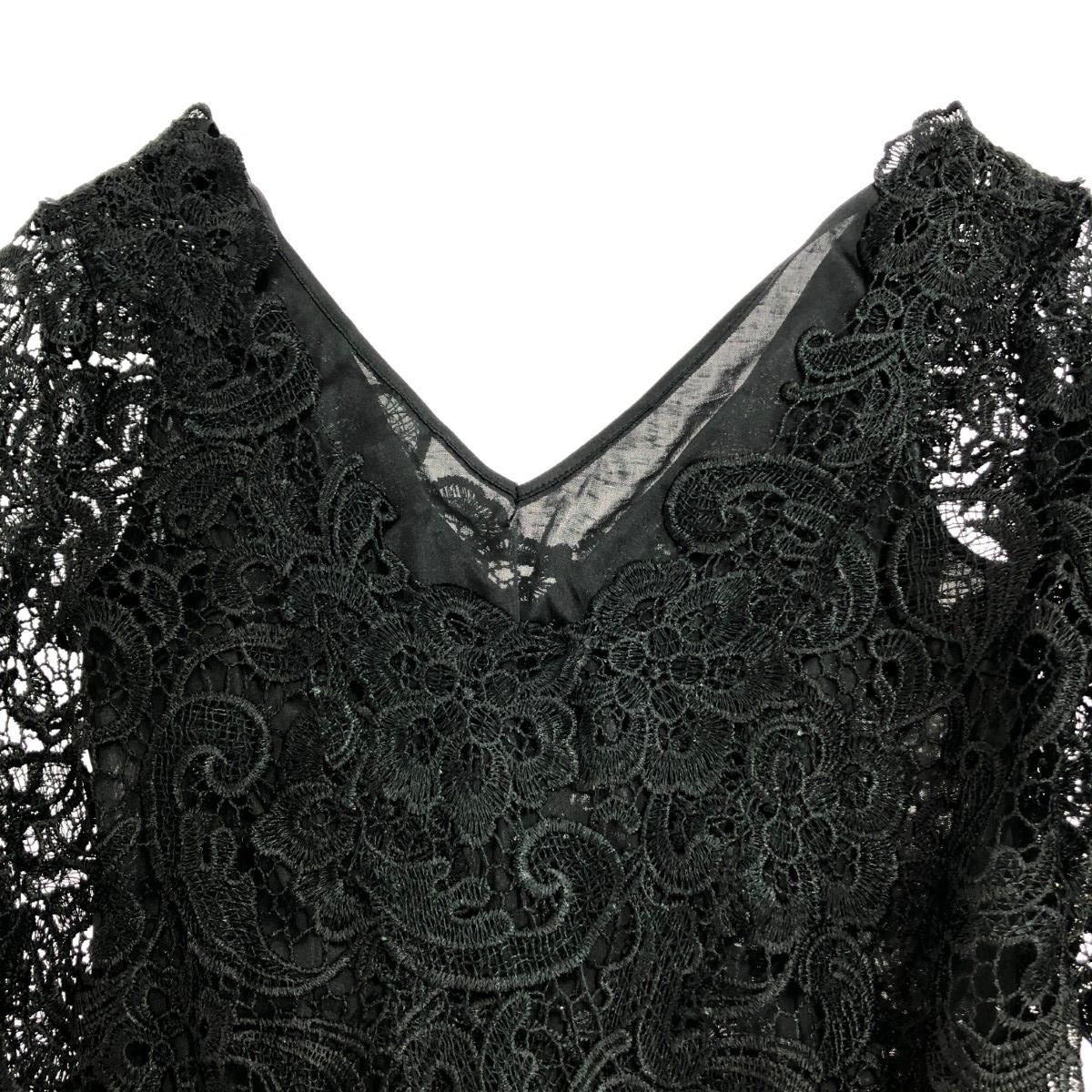PAOLA FRANI パオラフラーニ ワンピース サイズ:I40 総レース ブラック