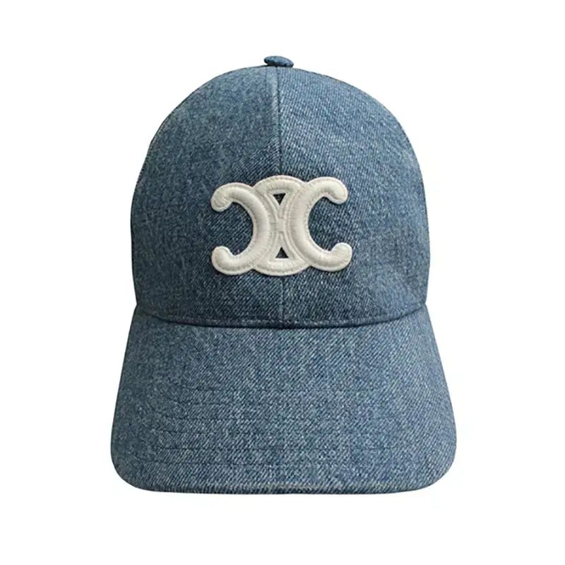Celine セリーヌ ブルー デニム ベースボールキャップ 帽子 L