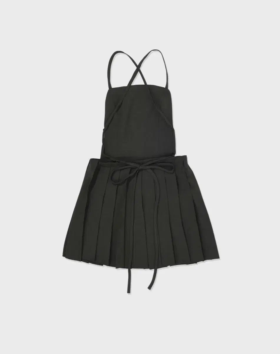  LOW CLASSIC ロウ クラシック pleats mini dress S チャコール 長袖 七分袖 ミニワンピース