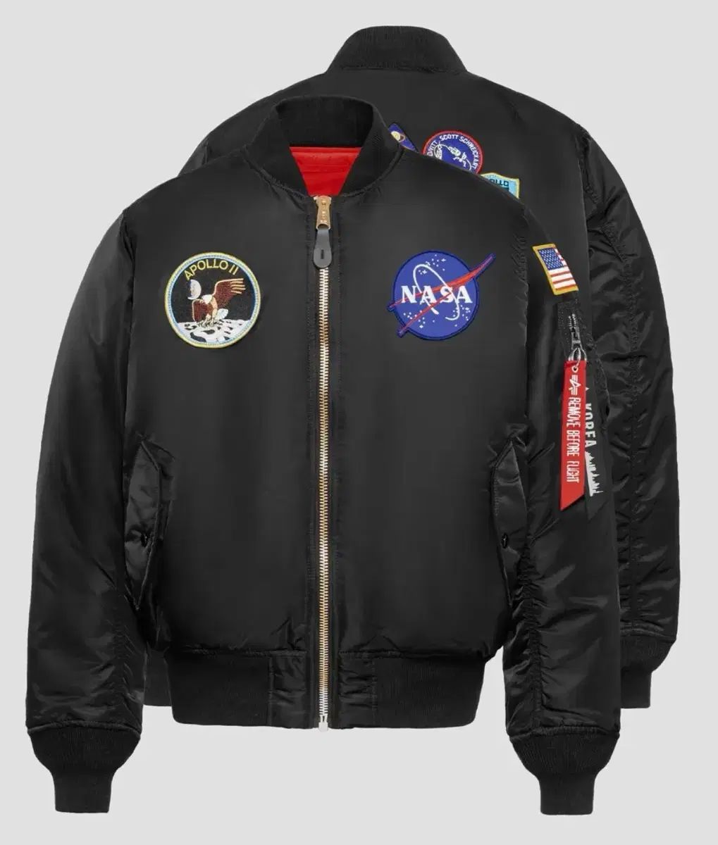 アルファインダストリーズ NASA アポロ MA 1ジャケット ブラック