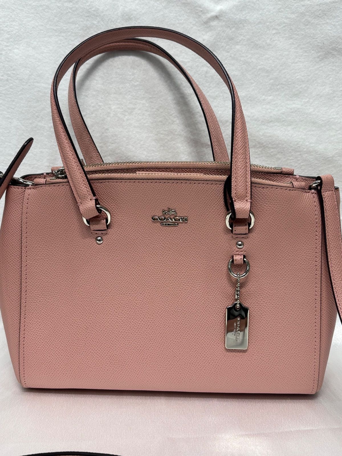 COACH コーチ レザー 2 WAY ショルダーバッグ ピンク