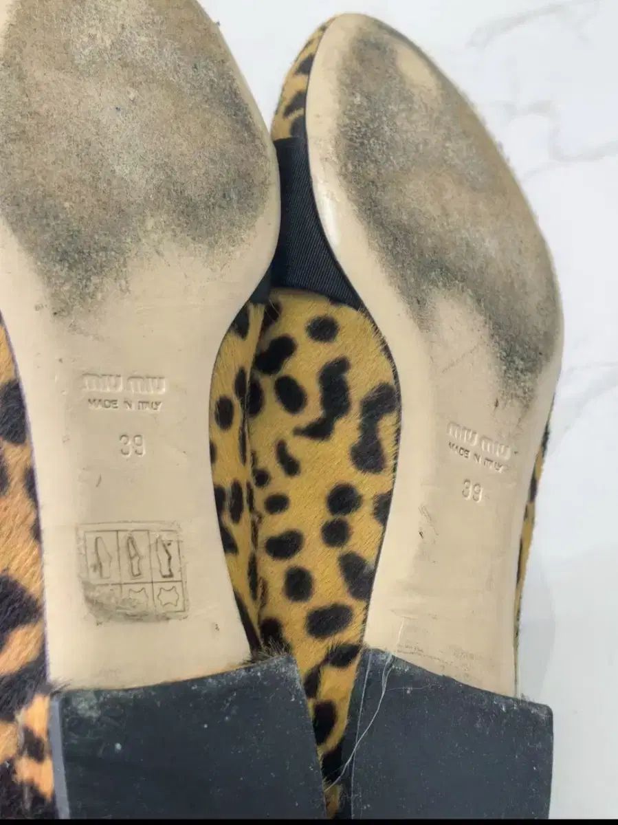 ミュウミュウ レオパード ローファー リボン装飾 39