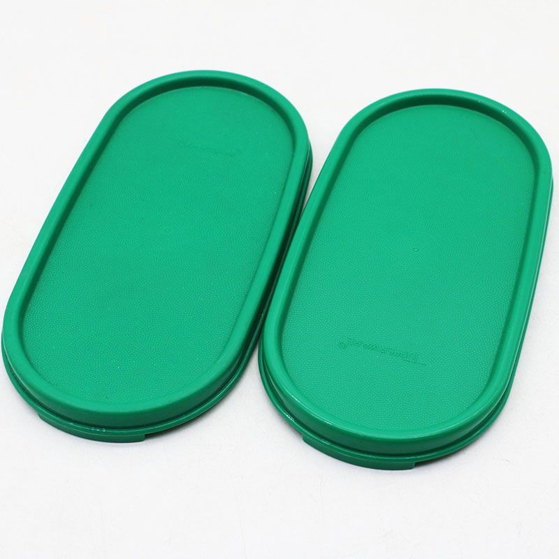 新古品 タッパーウェア MMだ円1.7L（フタ色緑）4点セット MR7-11-323