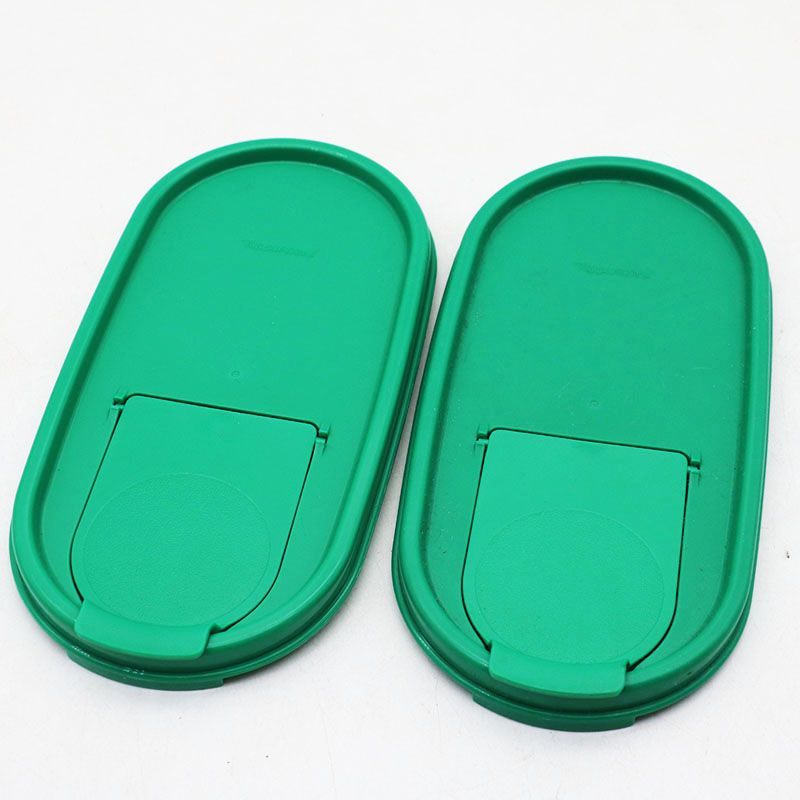 新古品 タッパーウェア MMだ円1.7L（フタ色緑）4点セット MR7-11-323