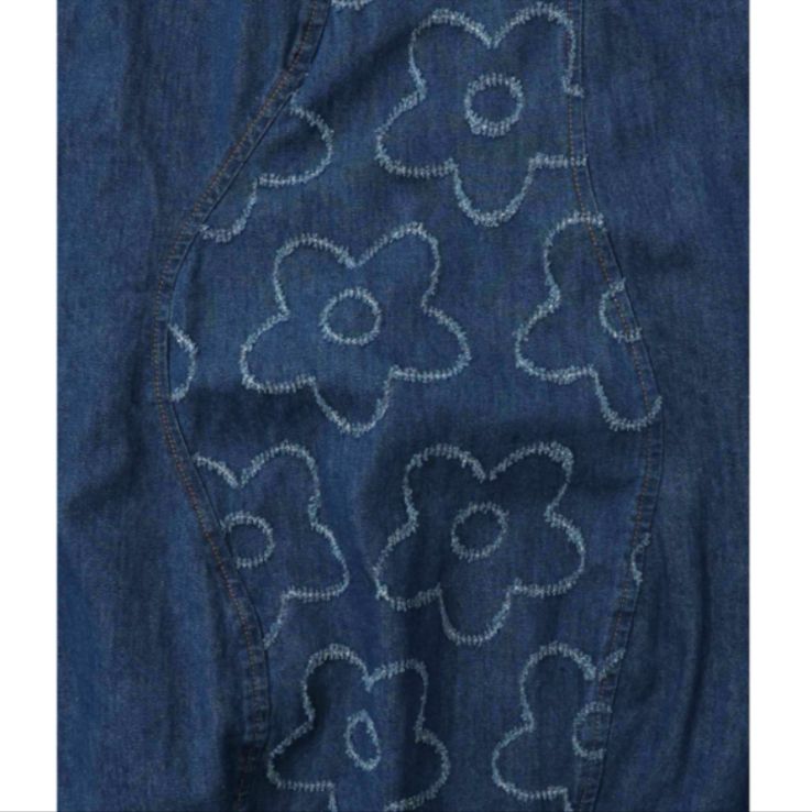 花柄ジャガードor配色波模様デニムスカート