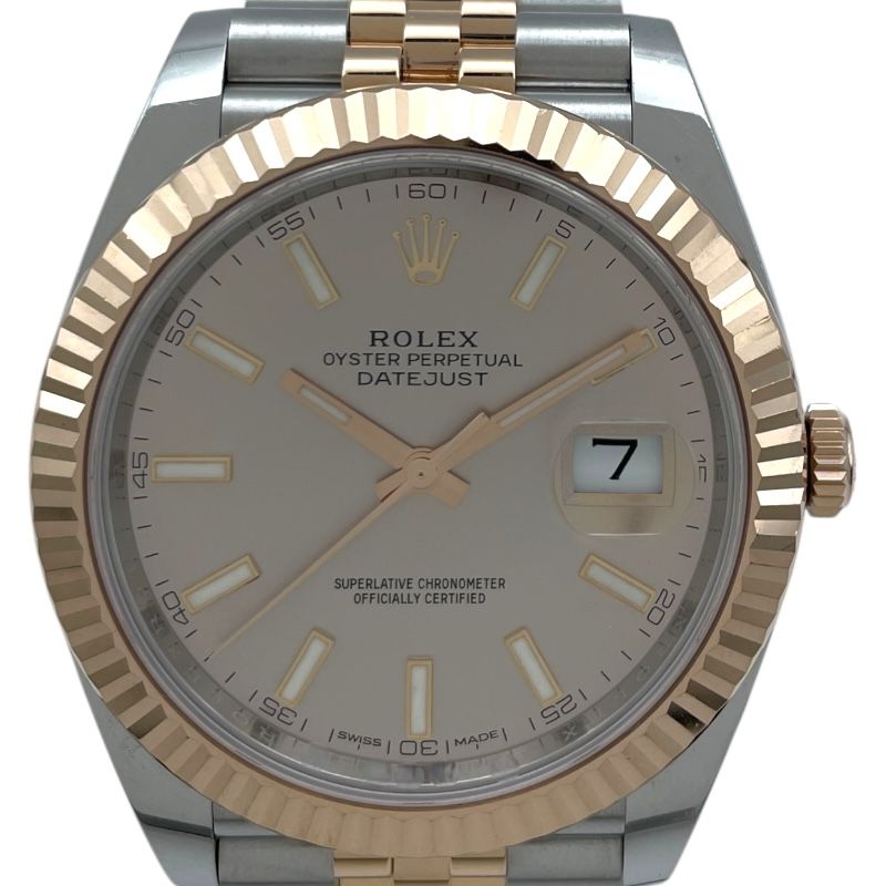 ROLEX デイトジャスト 自動巻き 腕時計 ロレックス ROLEX デイトジャスト41 サンダスト 126331 シャンパン PG