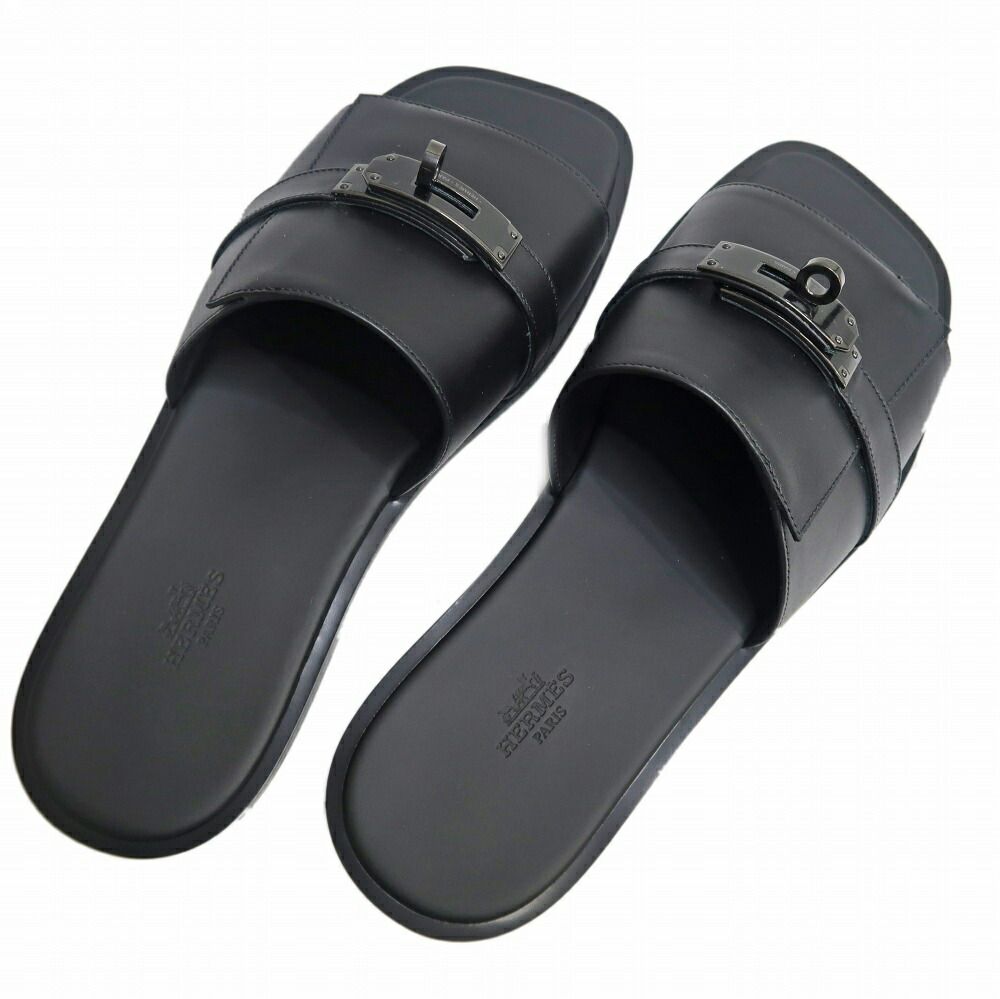 エルメス　HERMES サンダル　ガブリエル　41 名東】エルメス ガブリエル サンダル ソーブラック サイズ41 メンズ 靴