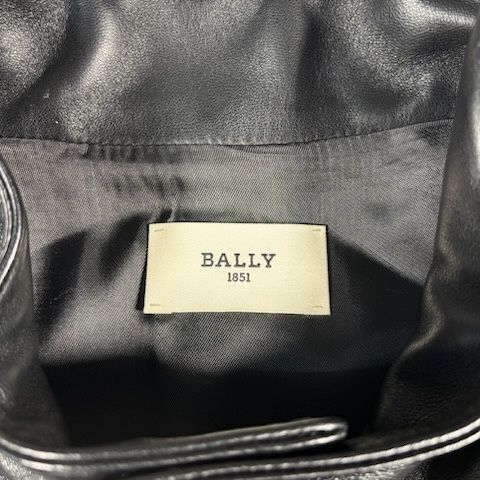 BALLY バリー ブラック レザー チュニジア製 羊革 ラムレザー 革ジャン
