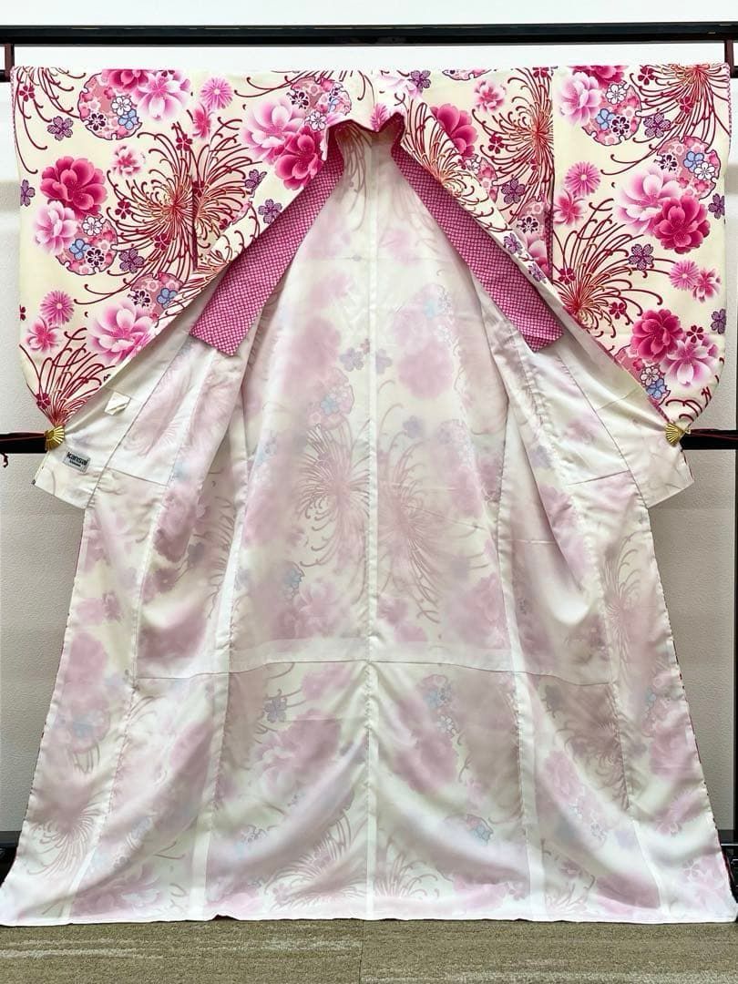 2尺袖 ポリエステル着物 袴用 はいばら 金彩 躾糸付き 2尺袖 ポリエステル着物 袴用 はいばら 金彩 躾糸付き 2尺袖