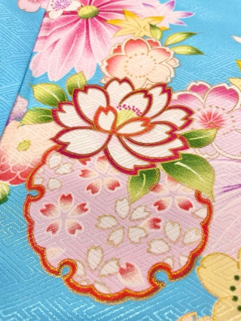 2尺袖 ポリエステル着物 紋意匠 桜 袴向き 2尺袖 ポリエステル着物 紋意匠 桜 袴向き