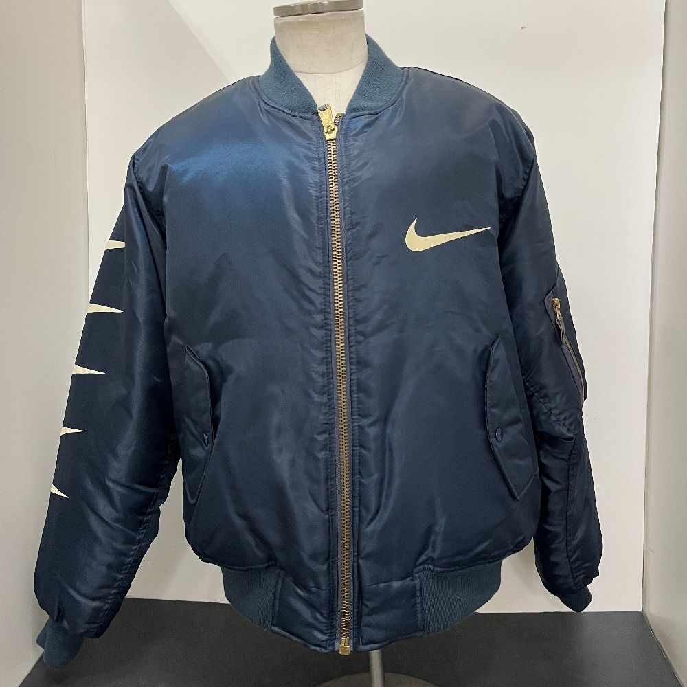 Nike MA-1ジャケット ネイビー XXL NIKEナイキリバーシブルボンバージャケットMA-1 XXL ウイメンズ商品