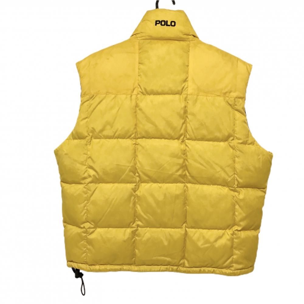 ポロスポーツ ダウンベスト イエロー キルティング ネック内側起毛