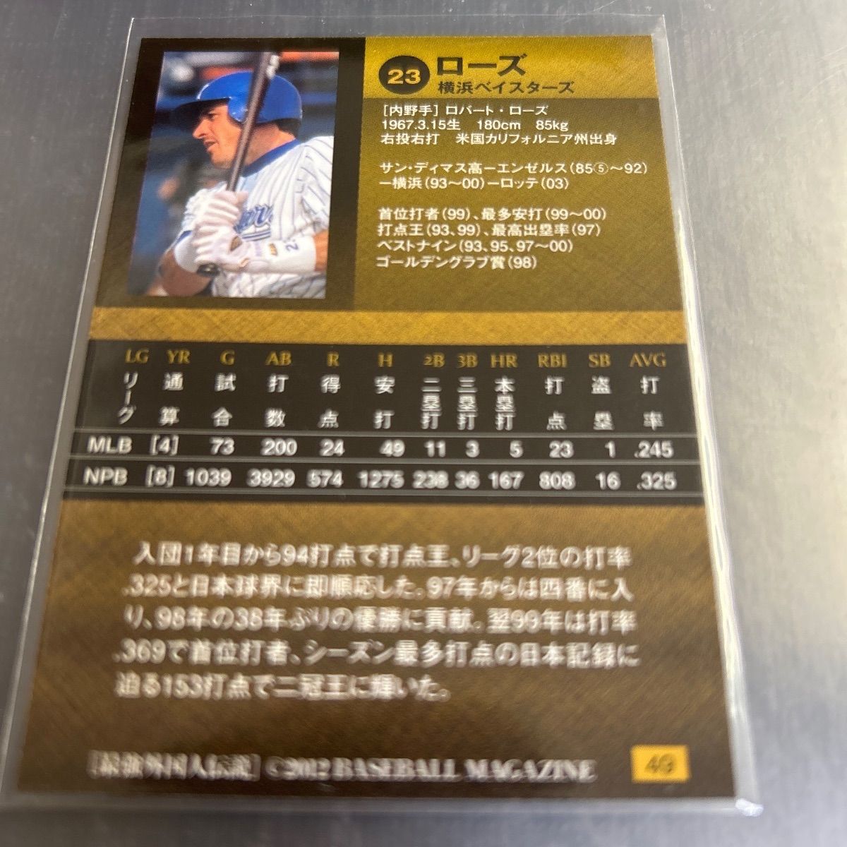 BBM 96 横浜 ローズ BBM 96 横浜 ローズ 1996 BBM Diamond Heroes Hiroshi Shintani Lions