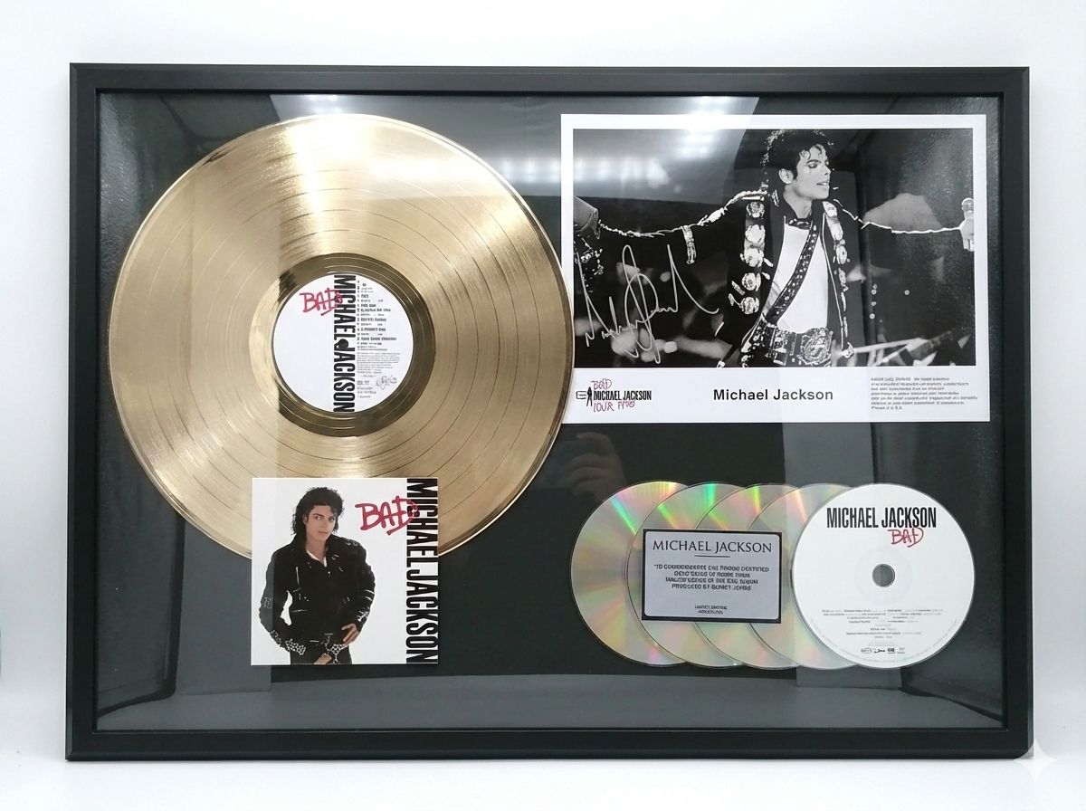 バッド Bad アルバム マイケル ジャクソン Michael Jackson プラチナムディスク 証明書付 2