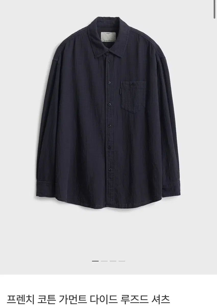 3 ポッタリー フレンチ コットン ガーメント ダイド ルーズド シャツ