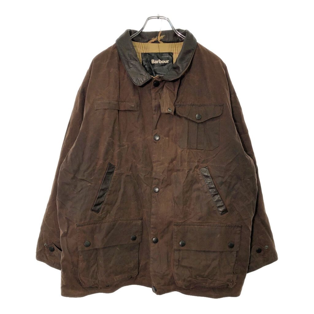Barbour バブアー BUSHMAN ブッシュマン オイルドジャケット ブラウン メンズ X LARGE 古着 0435