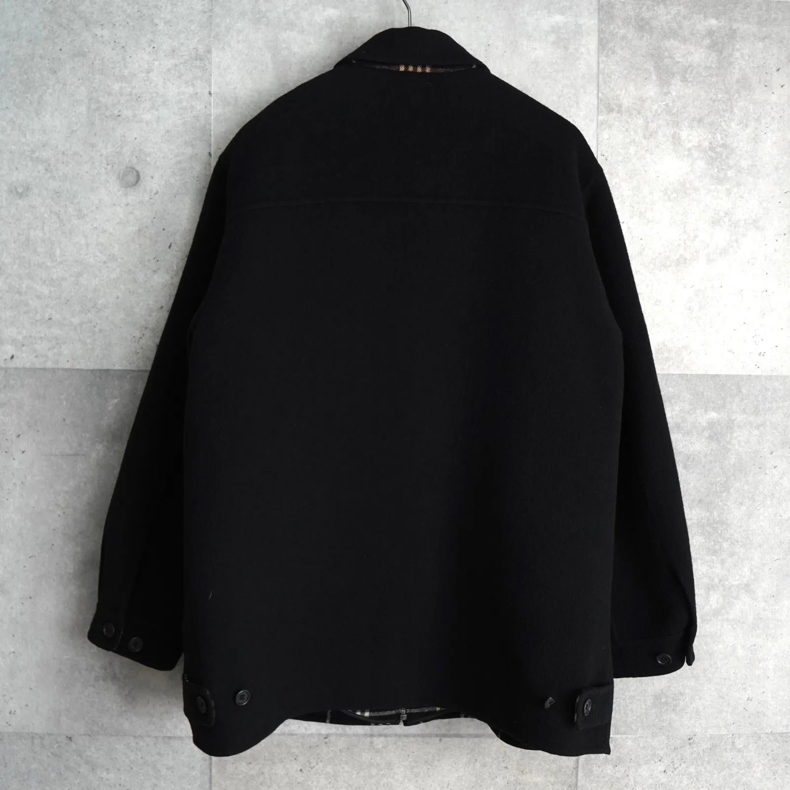 イヴ サンローラン ヴィンテージ YSLロゴ ウールジャケット ブラック