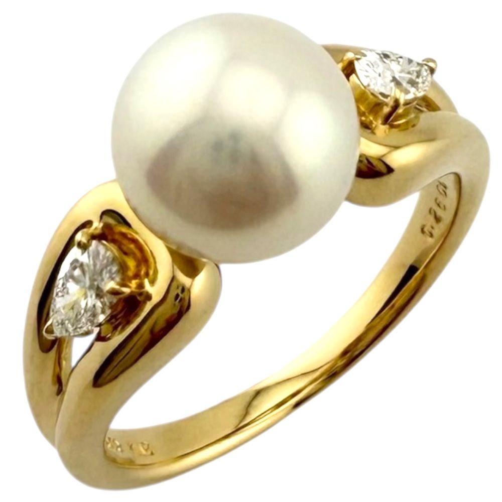 ミキモト リング 指輪 15号 18金 K 18イエローゴールド パール レディース MIKIMOTO